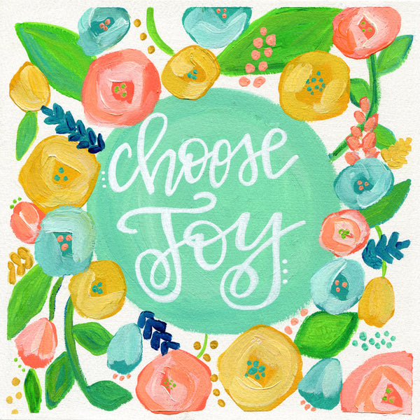 Art print: Choose Joy Floral