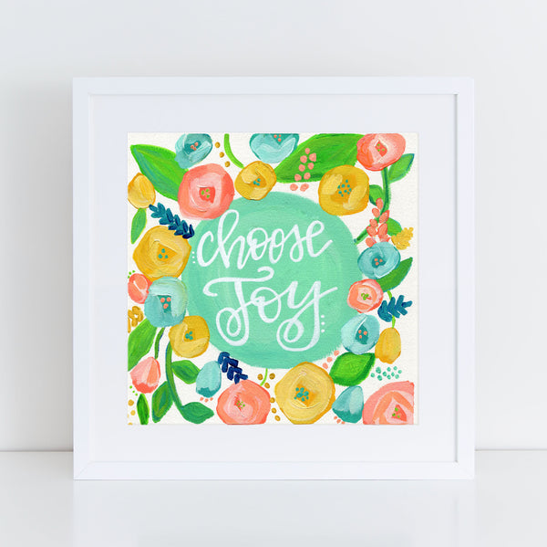 Art print: Choose Joy Floral