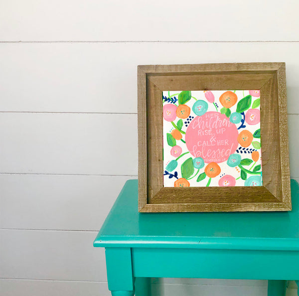 Proverbs 31 Floral Art PRINT