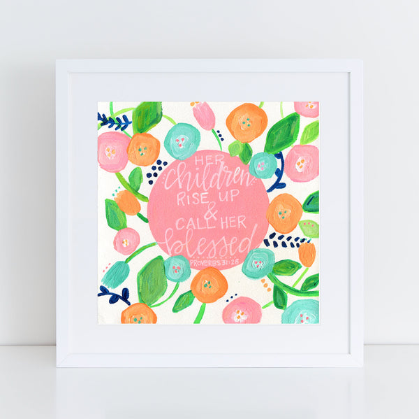 Proverbs 31 Floral Art PRINT