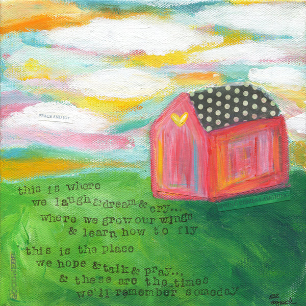 This is the Place. Red Barn house art.