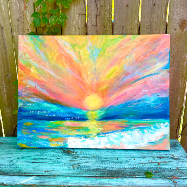 Abstract Sunset Painting 18x 24 inches: Fullness of Joy