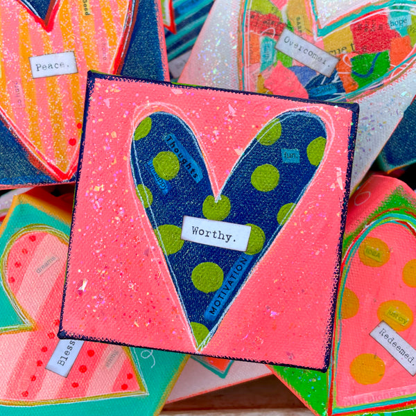 Blueberry and Lime Dots - Inside Out Heart Series