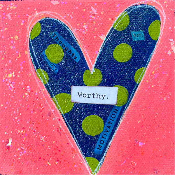 Blueberry and Lime Dots - Inside Out Heart Series
