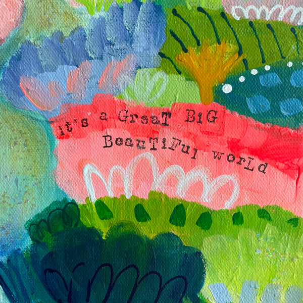 Great Big Beautiful World: Dreamscapes Collection 11x14 inch original canvas art
