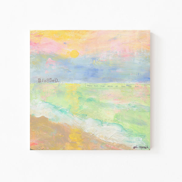 Abstract Sunset Art Print: "Blessed."