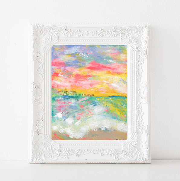 Abstract Sunset Art Print: The End from the Beginning