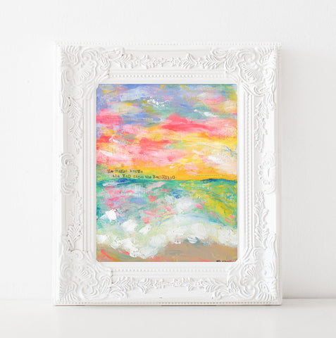 Abstract Sunset Art Print: The End from the Beginning