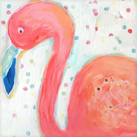 Flamingo Art Print: "Fiona Flamingo"