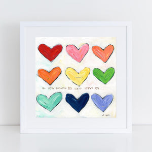 Because He first loved us heart art print