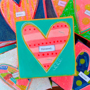 Bubble Gum Stripes - Inside Out Heart Series