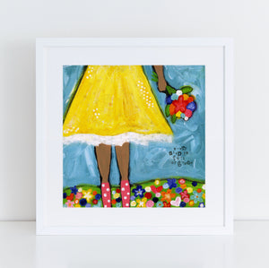 Grace Brave Girl Art Print with darker skin tone