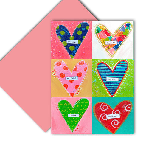 Patchwork Heart Note Card