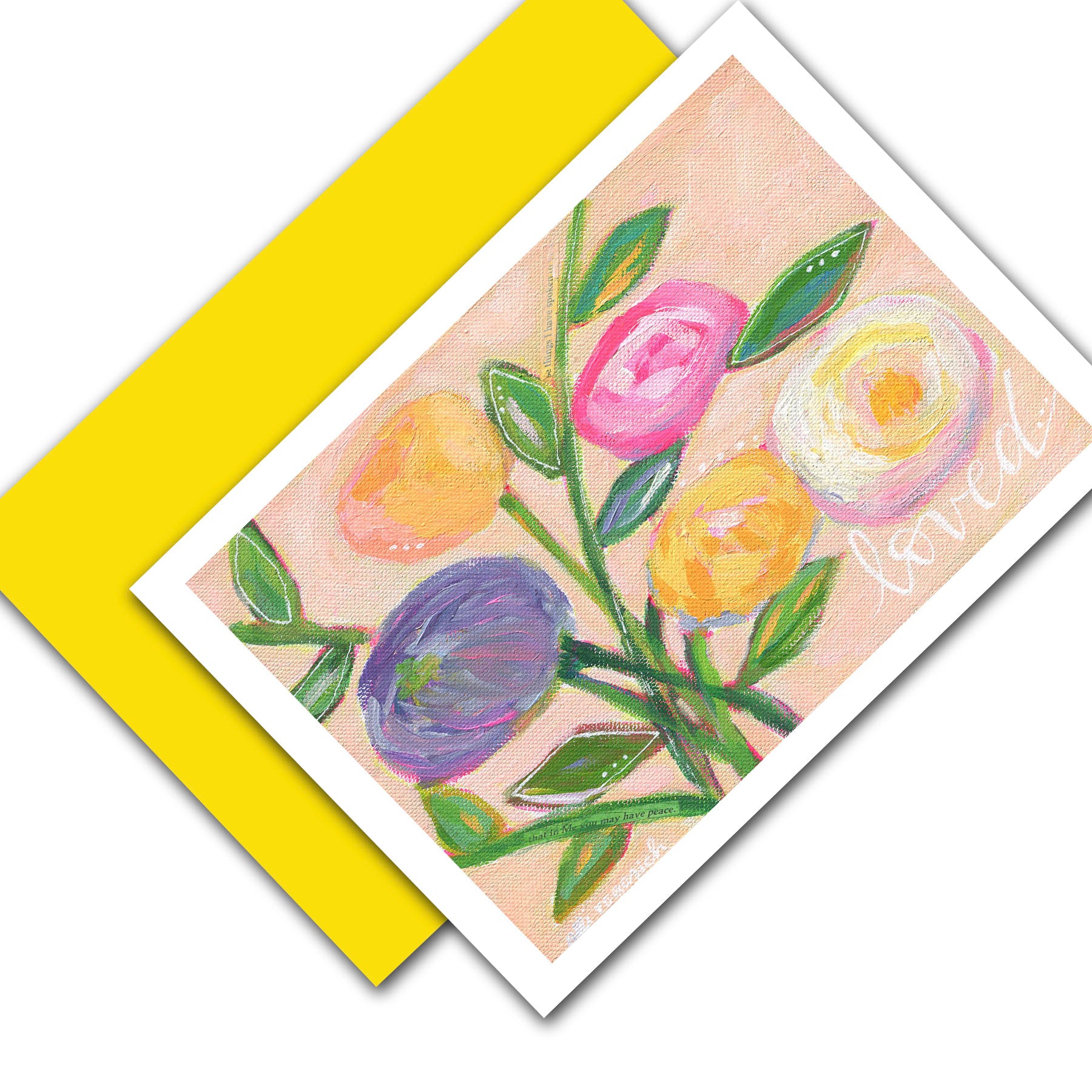 So Loved Floral Note card