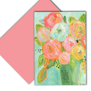 Perfect Peace Floral Note card