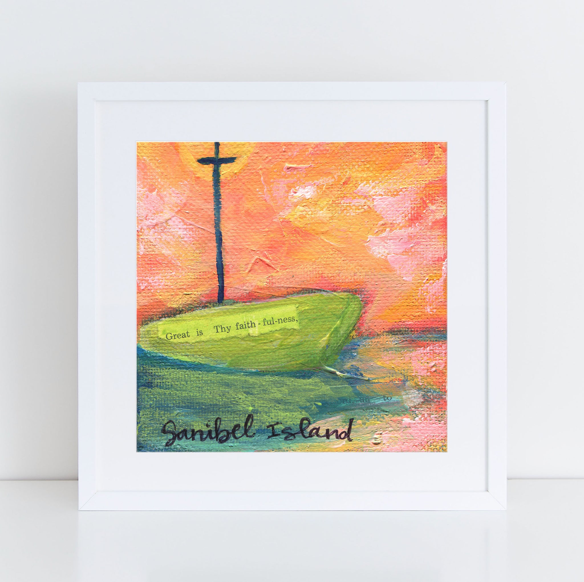 Sunset Boat Art Print: "Paradise Lost" Sanibel Island